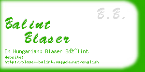 balint blaser business card